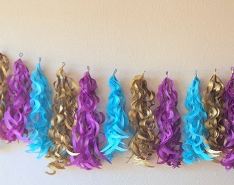 Curly Tassel Garland| Baby Shower Garland|Birthday Party Decoration| Nursery Garland| Wedding