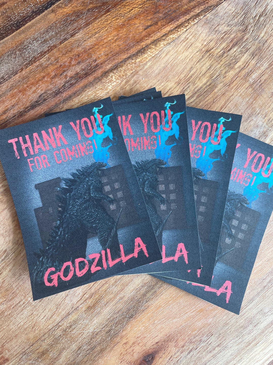 Godzilla Thank You Tag, Godzilla Favor Label, Round Godzilla Label, Godzilla  Toppers, Godzilla Stickers, Godzilla Tags, Godzilla Party 