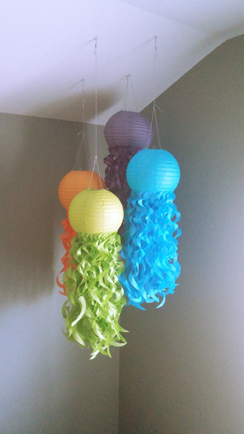 Jellyfish Paper Lanterns-Mermaid-Nursery Decor-Octopus