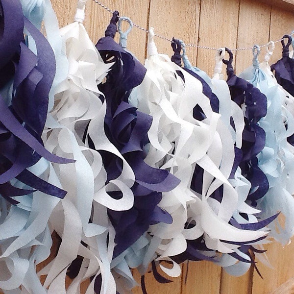 Blue Tassel Garland Etsy