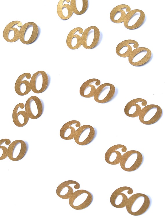 Personalized Gold Confetti, Table Confetti, Birthday Confetti, Custom Personalized Birthday, Age Confetti, Bridal Shower Confetti Il_570xn