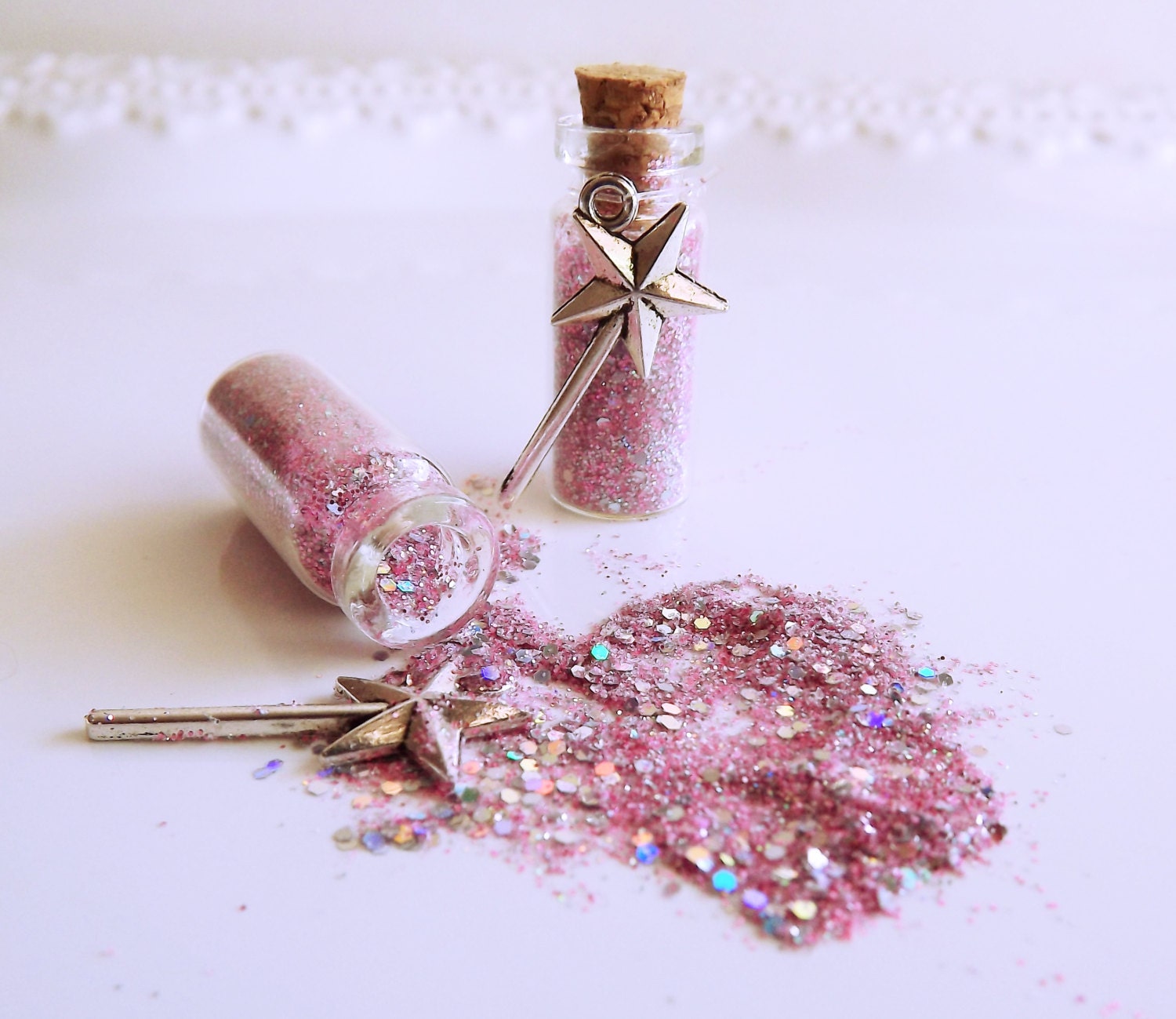 1 bag of Magical Sparkly NEON PINK *Fairy dust glitter for bottle