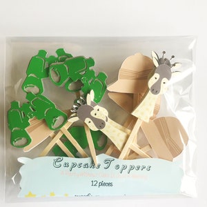 Safari Cupcake Toppers, Jungle Cupcake Picks, Jungle Party, Livre de la jungle, Safari Birthday Party, Wild and Free, Two Wild, Jungle Cruise image 5