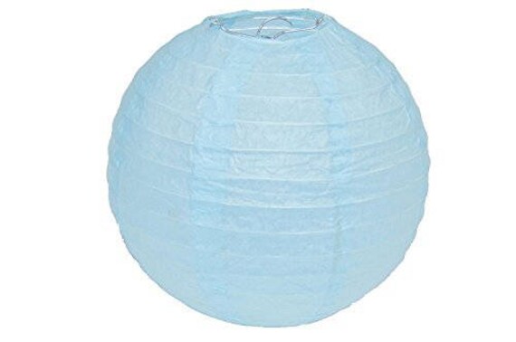 Light Blue Paper Lantern| 8 Inch Blue Lantern| Baby Blue Paper Lantern| Baby Shower Lanterns| Paper Lanterns For Weddings| Set of 5 Il_570xn