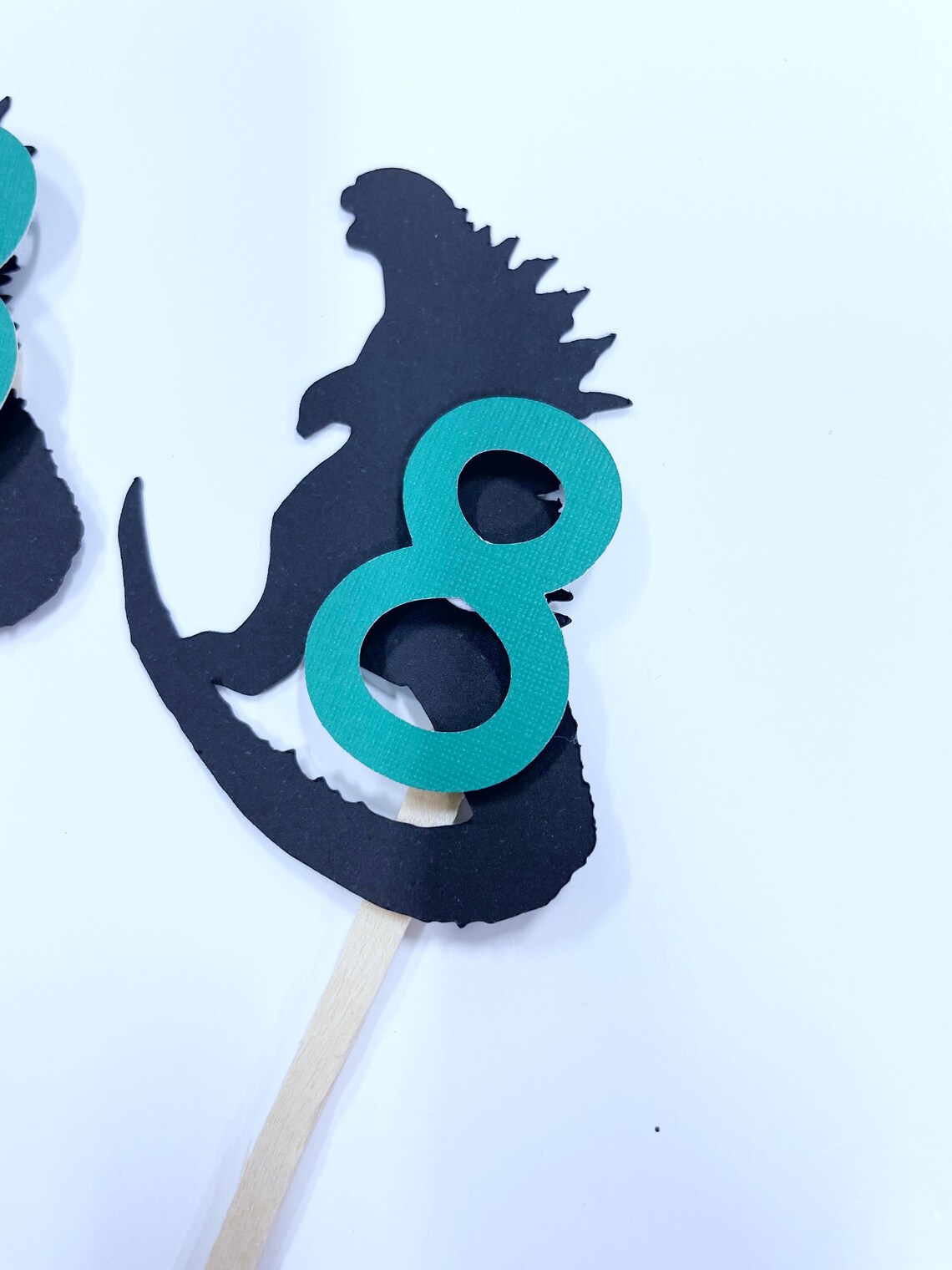 Personalized Godzilla Cupcake Toppers Birthday Picks Etsy