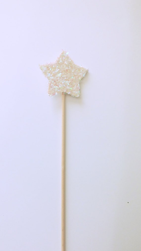 Snowflake Star Fairy Wand-Wooden Fairy Wand-Party Favor wands-Princess Party Favors-Frozen Party Wand-White Snowflake Wand Il_570xn