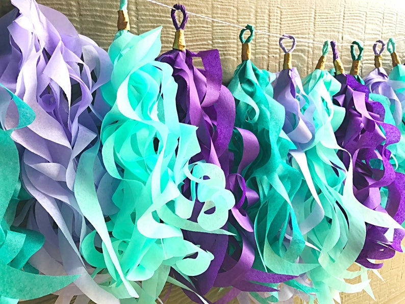 Mermaid Party Tassel Garland Wedding Garland Baby Shower Etsy