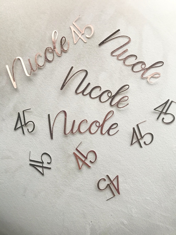 Personalized Rose Gold Confetti, Name Confetti, Birthday Confetti, Custom Name, Personalized Birthday, Age Confetti, Bridal Shower Confetti Il_570xn