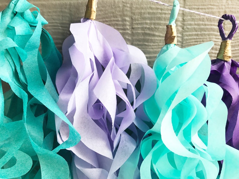 Mermaid Party Tassel Garland Wedding Garland Baby Shower Etsy