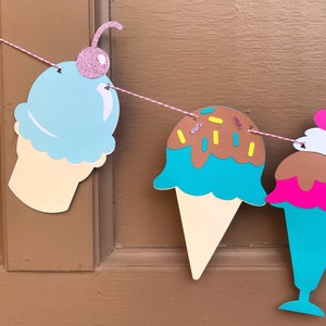 Eis-Banner für eine Eis-Themenparty | Eis Party Dekorationen