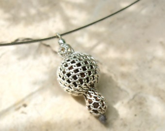 Aromatic Jewellery - Vanilla, Silver filigree ball and stainless steel