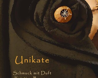 unique brooch with aroma - eucalyptus bells, spices inside.