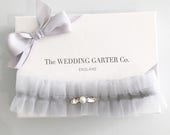 Tulle wedding garter • Tulle wedding garters • Tulle bridal garter • Something blue garter • Blue garter • Something blue