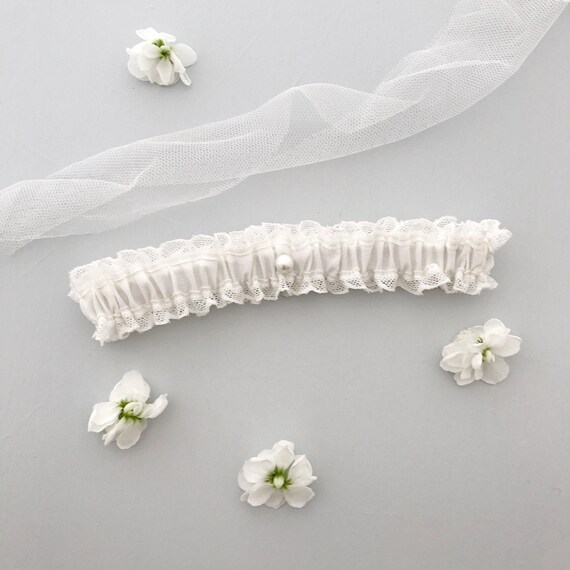 Wedding Garter Silk And Lace Garter Ivory Garter Bridal Etsy