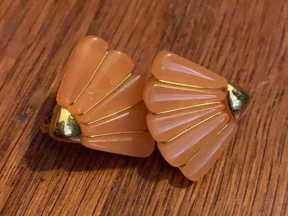 Vintage Trifari Lucite Earrings