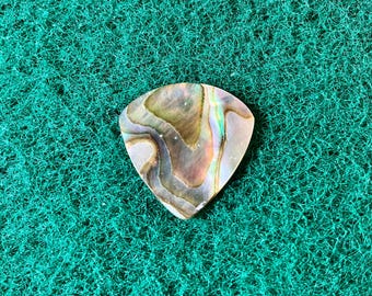Abalone seashell guitar pick/0.8mm thick, jazz shape... by BeachSidePicks.