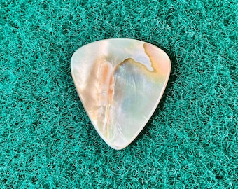 Abalone seashell guitar pick/1.3mm thick, classic shape... by BeachSidePicks.