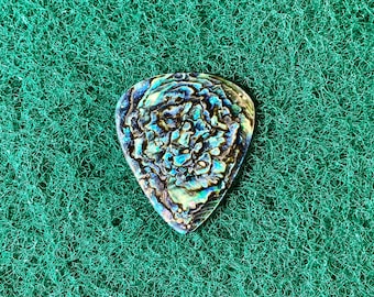 Abalone seashell guitar pick/0.9mm thick, classic shape... by BeachSidePicks.