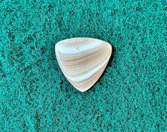 Seashell guitar pick/2.3mm thick, triangular shape... by BeachSidePicks.