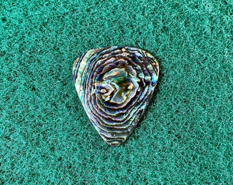 Abalone seashell guitar pick/0.8mm thick, classic shape... by BeachSidePicks.