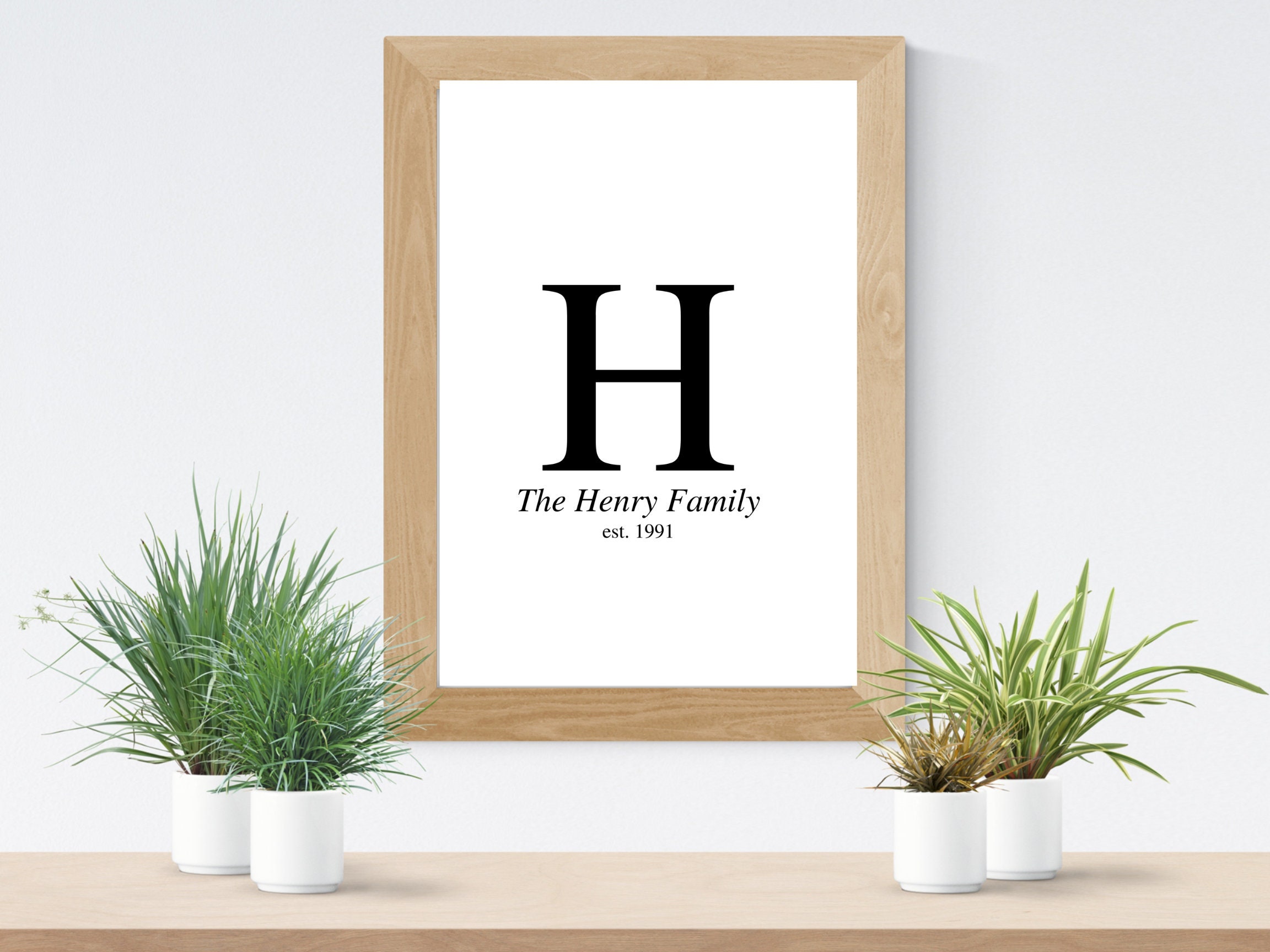Last Name Establish PDF Downloadable Print Wall Art Last Etsy UK