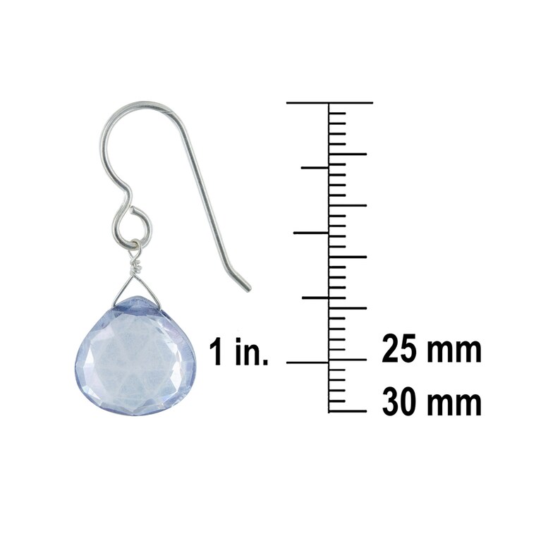 ASHANTI Jewels 925 Sterling Silver Large Gemstone Dangle Earrings Periwinkle Blue Earrings with Light Blue Quartz Unique Gifts