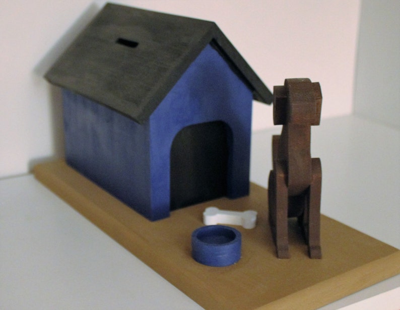 Dog House piggy Bank built to last handmade Etsy