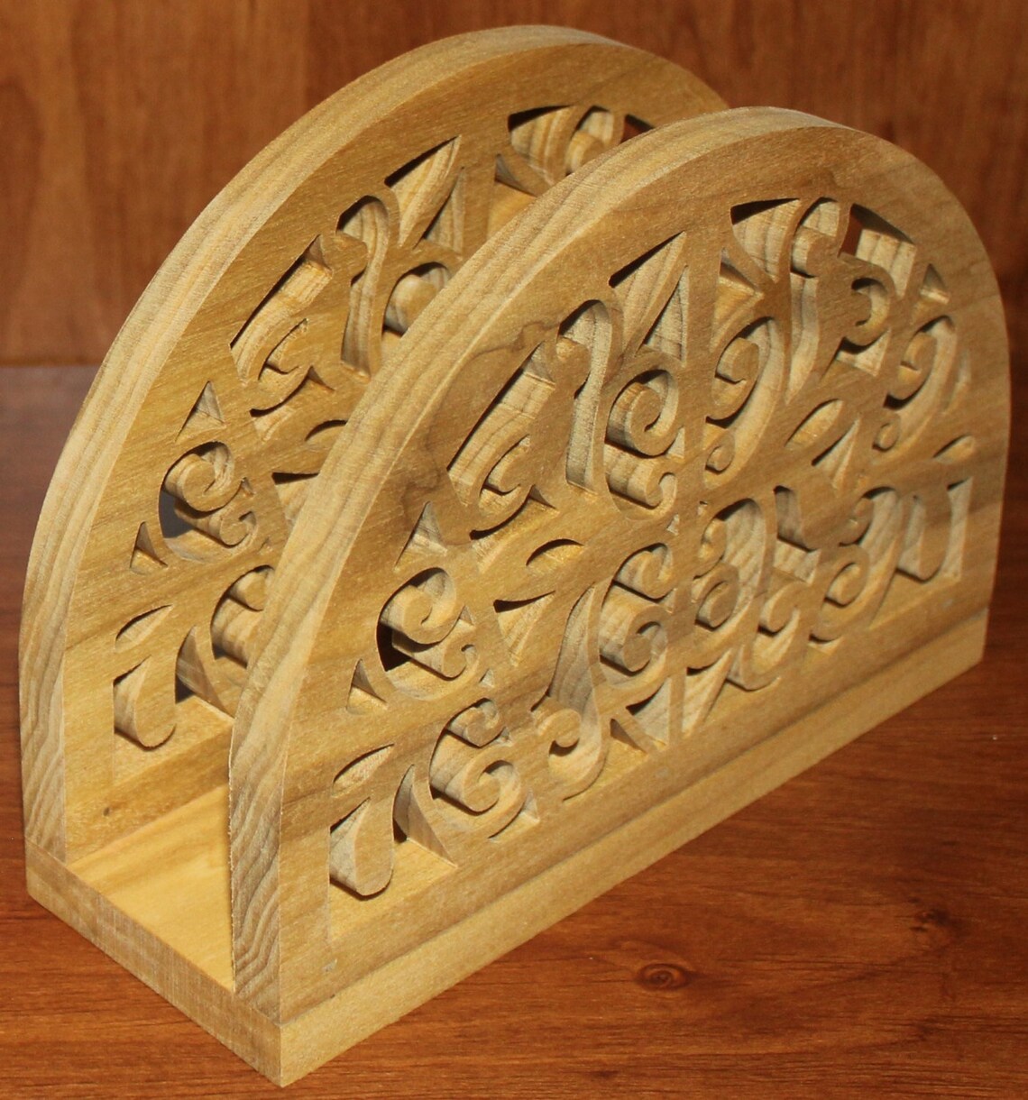 Napkin Holder hand crafted on the scroll saw. Made from solid Etsy