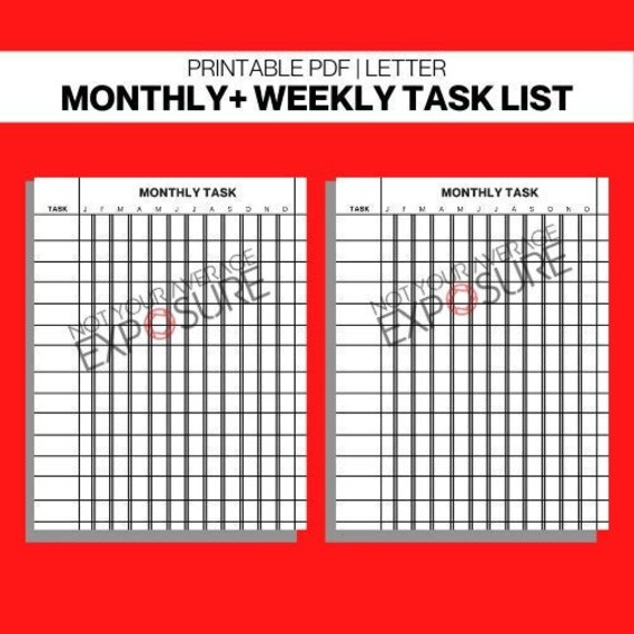 To Do List Template Planner Yearly Quarterly Monthly - Etsy