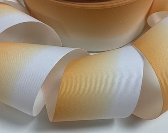CLASSIC Light Glitter Yellow GOLD OMBRE Cheer Grosgrain Ribbon Hairbow Supplies - 3" Width - 5 Yards - Oh My Gosh Goodies
