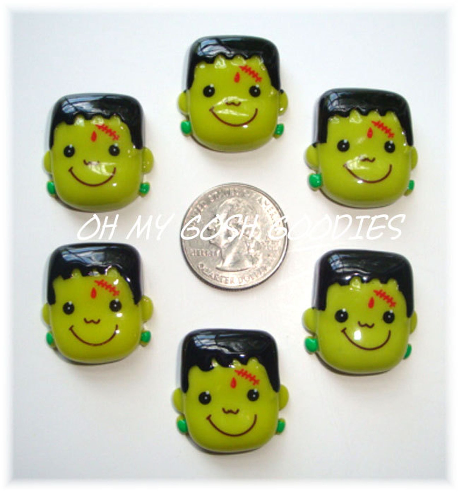 Frankenstein Flat Back Resin Cabachons Frankenstein Flat Back Resin Cabachons