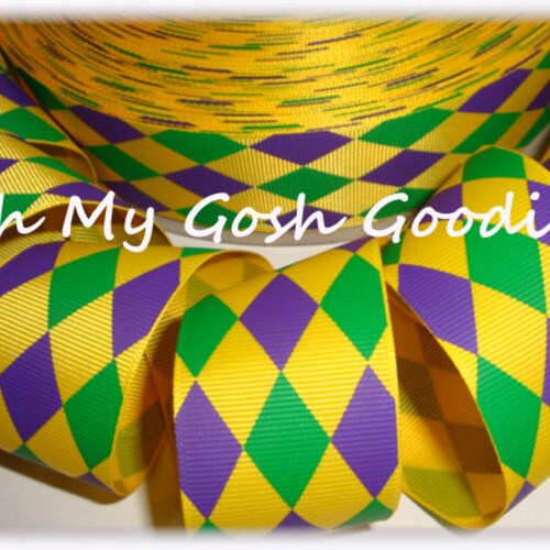 mardi gras grosgrain ribbon