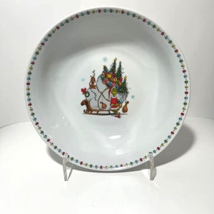 Dr Seuss The Grinch Stole Christmas Ceramic Serving Bowl 9 White