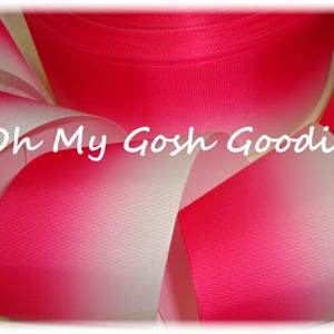 SHOCKING Pink * BASIC * OMBRE Cheer Grosgrain Ribbon Hairbow Supplies - 1.5", 2 1/4" Width - 5 Yards - Oh My Gosh Goodies