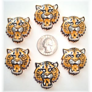 6 Piece Set TIGER YELLOW GOLD black Sports Resins - Oh My Gosh Goodies