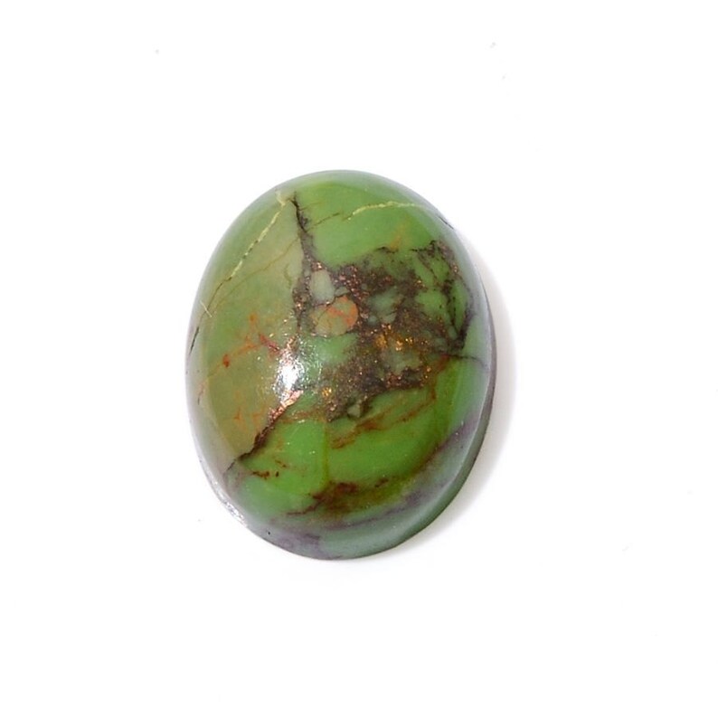 Green Mojave Turquoise Oval Cabochon Loose Gemstone 1A Quality 9x7mm TGW 1.25 cts.