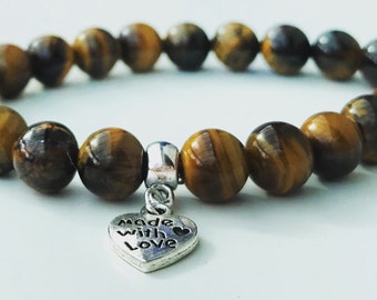 Tiger Eye Gemini Protection Crystal Healing Gemstone Bracelet Ameli Hope Crystals Power Bead