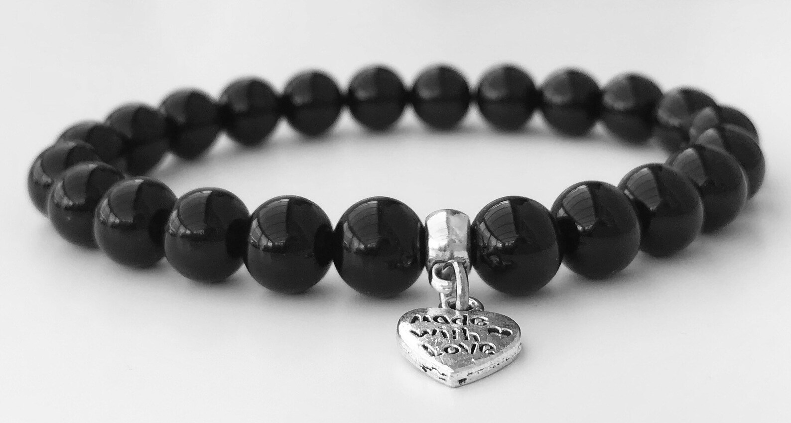 Onyx Leo Strength Crystal Healing Gemstone Bracelet Amelie Etsy