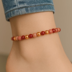 Arthritis & Rheumatism Relief Crystal Copper Healing Gemstone Ankle Bracelet Anklet Amelie Hope Crystals Power Bead