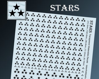 Waterglijbaanstickers en -transfers voor tafelminiaturen / Rollenspellen / Gaming / Wargames / Schilderij: sterren