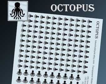 Decalques e transferências de toboágua para miniaturas de mesa / RPG / jogos / jogos de guerra / pintura: polvo