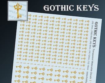 Waterslide Decals and Transfers for Tabletop Miniatures / Roleplaying / Gaming / Wargames / Painting : Gothic Key
