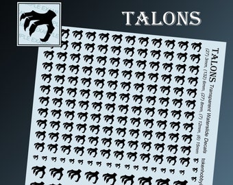 Waterslide Decals and Transfers for Tabletop Miniatures / Roleplaying / Gaming / Wargames / Painting : Talons
