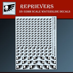 Waterslide Decals and Transfers for Tabletop Miniatures / Roleplaying / Gaming / Wargames / Painting : Reprievers