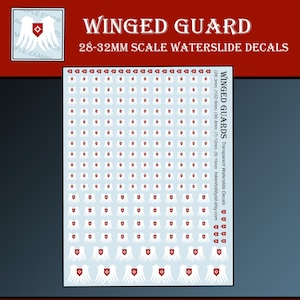 Waterslide Decals and Transfers for Tabletop Miniatures / Roleplaying / Gaming / Wargames / Painting : Winged Guard