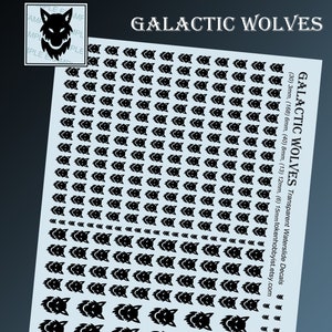 Wasserschiebefolie Abziehbilder und Transfers für Tabletop Miniaturen / Rollenspiel / Gaming / Kriegsspiele / Malerei: Galaktische Wölfe