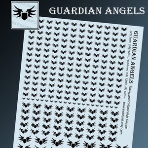 Waterslide Decals and Transfers for Tabletop Miniatures / Roleplaying / Gaming / Wargames / Painting : Guardian Angels