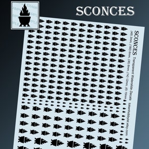 Waterslide Decals and Transfers for Tabletop Miniatures / Roleplaying / Gaming / Wargames / Painting : Sconces