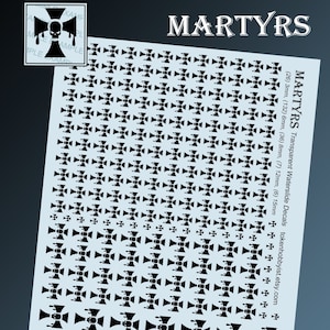 Waterslide Decals and Transfers for Tabletop Miniatures / Roleplaying / Gaming / Wargames / Painting : Martyrs