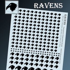 Waterslide Decals and Transfers for Tabletop Miniatures / Roleplaying / Gaming / Wargames / Painting : Ravens